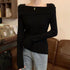 Solid Sexy Slim Off Shoulder Slash Neck Sweater Women Jumpers